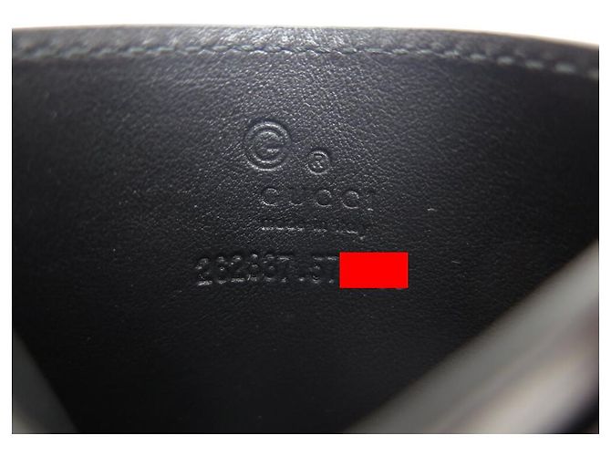 NEUER GUCCI MICROGUCCISSIMA 262837 4CC LEDER MONOGRAMM KARTENHALTER Schwarz - Ansicht 5