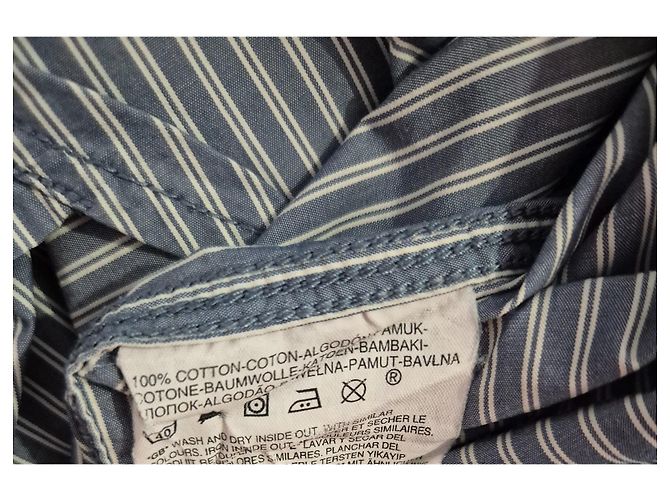Camicia Levi's da uomo taglia S / 36 blu a righe bianche maniche lunghe 100% cotone Levi's Bianco - vista 5