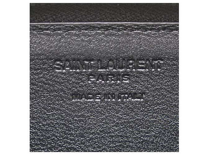 Monedero de cuero para mujer Saint Laurent Negro - vista 10