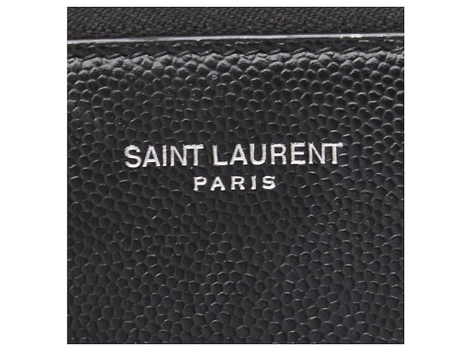 Monedero de cuero para mujer Saint Laurent Negro - vista 9