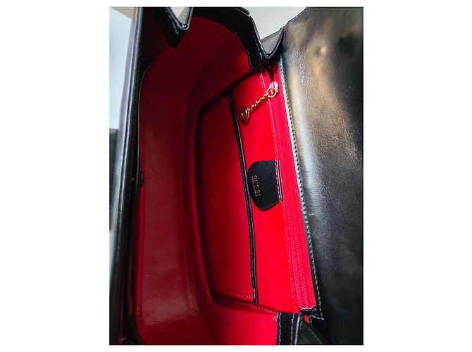 Borsa a mano Gucci Bamboo 1947 in pelle nera Nero - vista 11