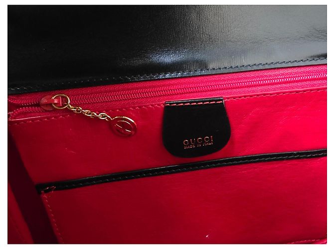 Borsa a mano Gucci Bamboo 1947 in pelle nera Nero - vista 12