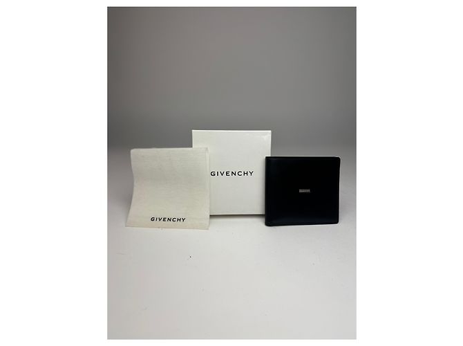 Vintage Givenchy Flapable Leather Card Holder / Wallet black - view 10