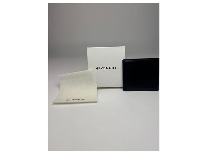 Vintage Givenchy Flapable Leather Card Holder / Wallet black - view 14