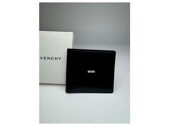 Vintage Givenchy Flapable Leather Card Holder / Wallet black - view 3