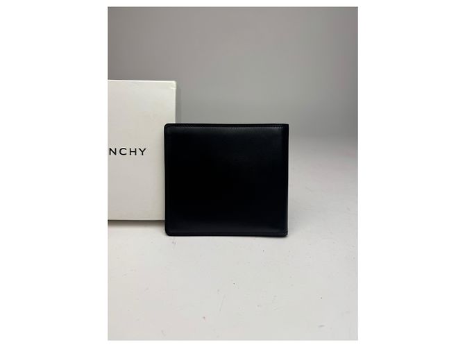Vintage Givenchy Flapable Leather Card Holder / Wallet black - view 4