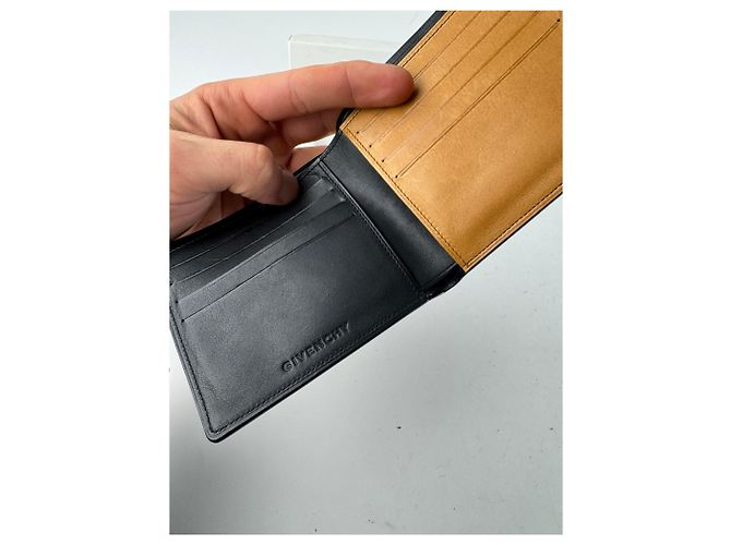 Vintage Givenchy Flapable Leather Card Holder / Wallet black - view 6