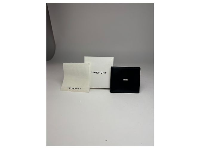 Vintage Givenchy Flapable Leather Card Holder / Wallet black - view 9