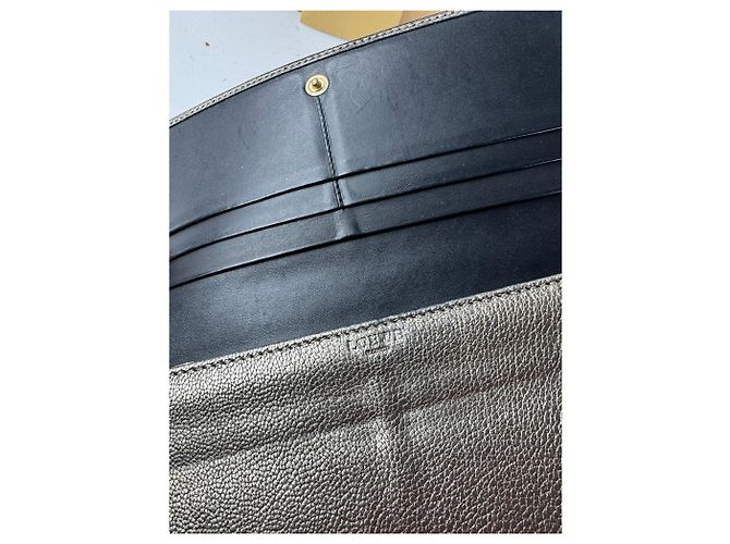 Vintage Loewe Madrid Leather Wallet Anthracite Dark grey - view 4