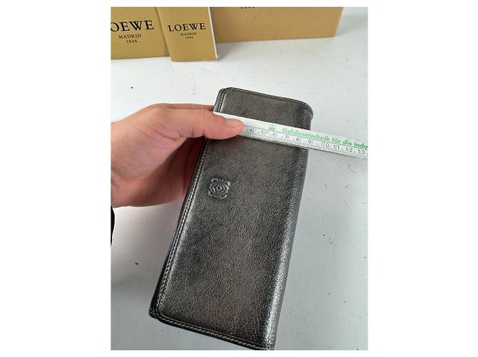 Vintage Loewe Madrid Leather Wallet Anthracite Dark grey - view 8