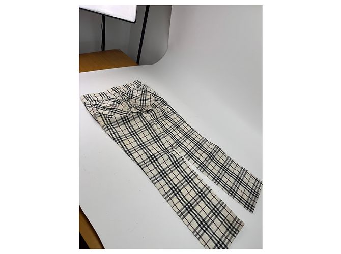 Vintage Burberry Nova Check Hose Beige M - Ansicht 13