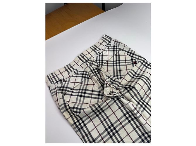 Vintage Burberry Nova Check Hose Beige M - Ansicht 14