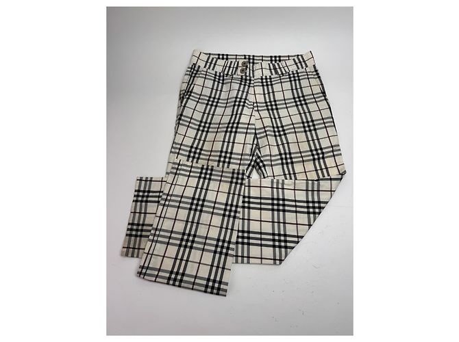 Vintage Burberry Nova Check Hose Beige M - Ansicht 2