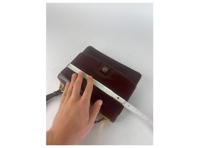 Vintage Givenchy Ledertasche braun - Ansicht 8