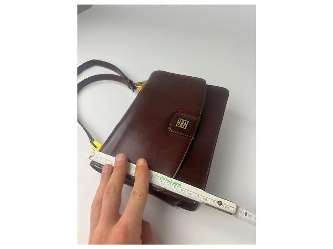 Vintage Givenchy Ledertasche braun - Ansicht 9