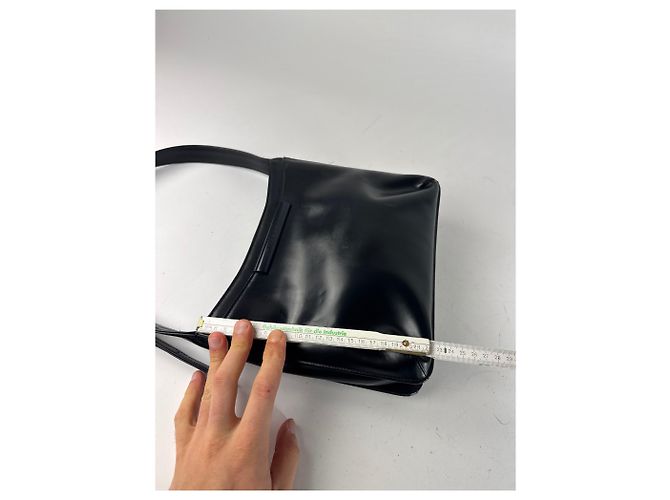 Vintage Givenchy Ledertasche schwarz - Ansicht 10