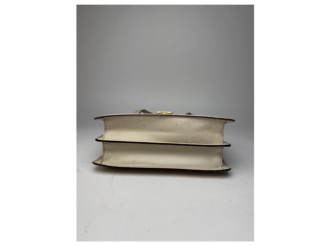 Céline Vintage Celine Lederhandtasche Weiß - Ansicht 13