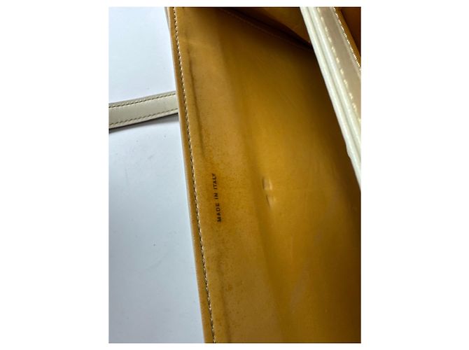 Céline Vintage Celine Lederhandtasche Weiß - Ansicht 5