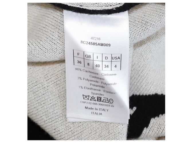 Schwarzer Cashmere-Mix J'adior 8 Kapuzenpullover von Christian Dior - Ansicht 7