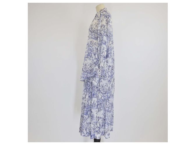 Conjunto de Blusa y Falda de Algodón con Estampado Toile De Jouy Blanco/Azul Christian Dior - vista 2