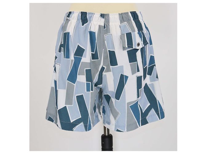 Hermès Blaue Decoupage H Druck Badehose - Ansicht 3