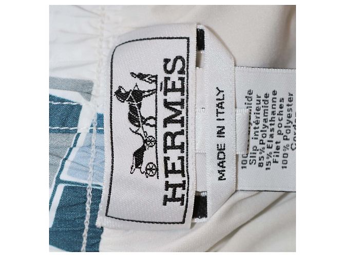 Hermès Blaue Decoupage H Druck Badehose - Ansicht 5