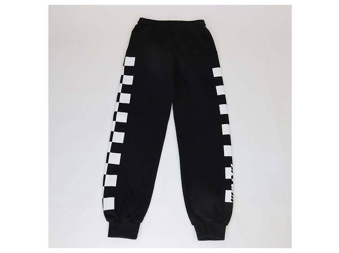 Pantalones jogger de cuadros negros/blancos de algodón MSGM - vista 2
