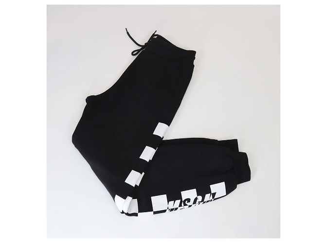 Pantalones jogger de cuadros negros/blancos de algodón MSGM - vista 3