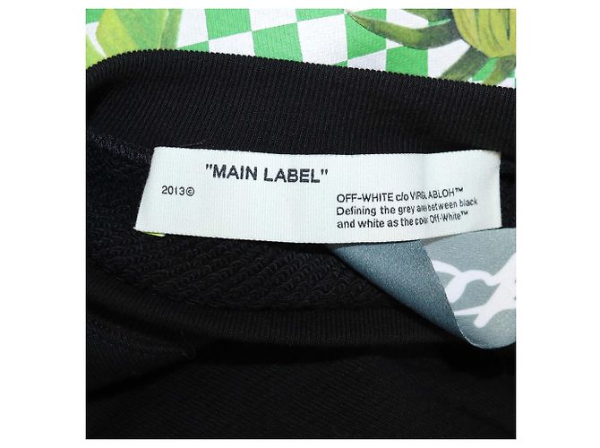 Off White Sudadera de manga larga de algodón negro con estampado floral Off-White - vista 5