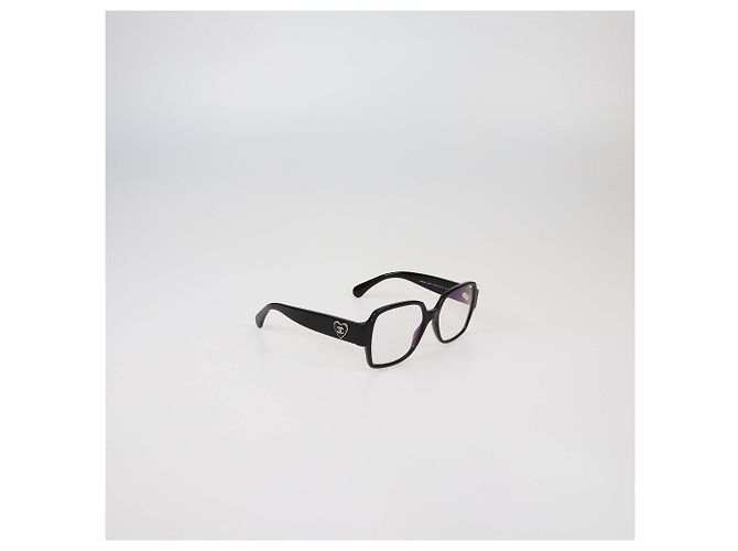 Occhiali da sole Chanel neri quadrati con luce blu Nero - vista 2