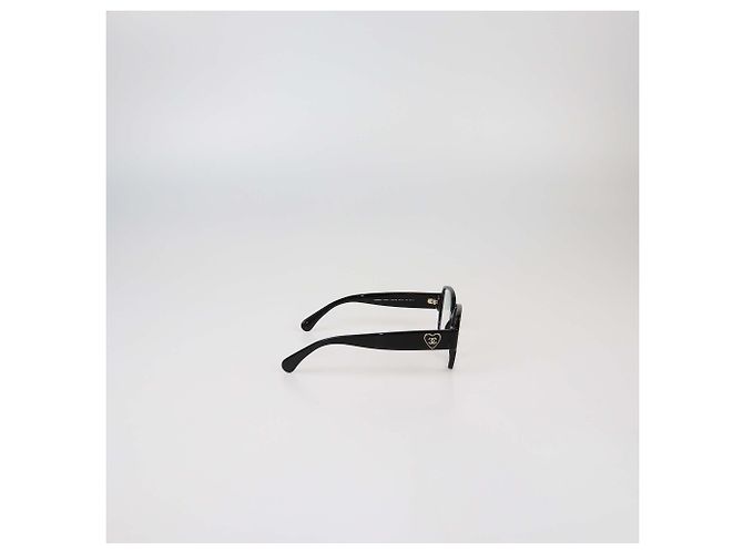 Occhiali da sole Chanel neri quadrati con luce blu Nero - vista 3