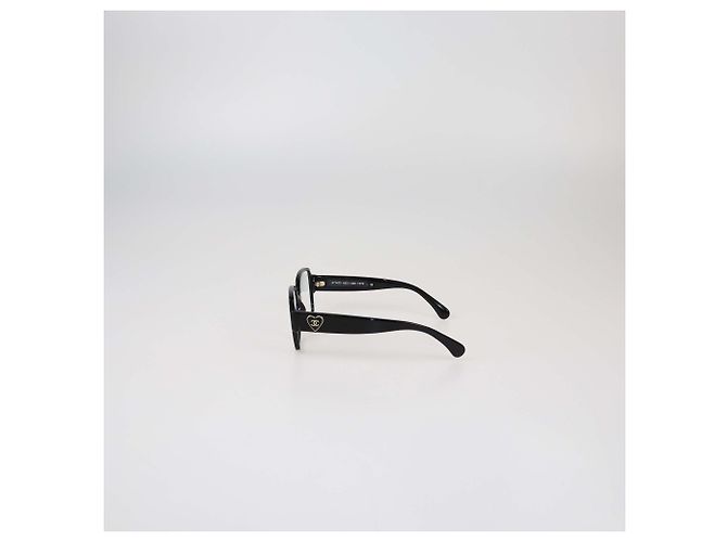 Occhiali da sole Chanel neri quadrati con luce blu Nero - vista 4