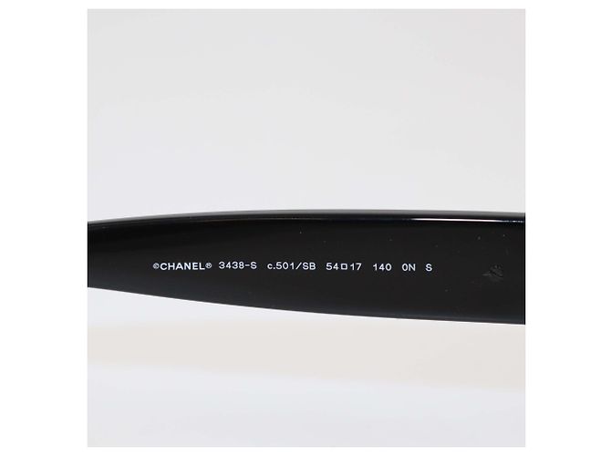 Occhiali da sole Chanel neri quadrati con luce blu Nero - vista 5