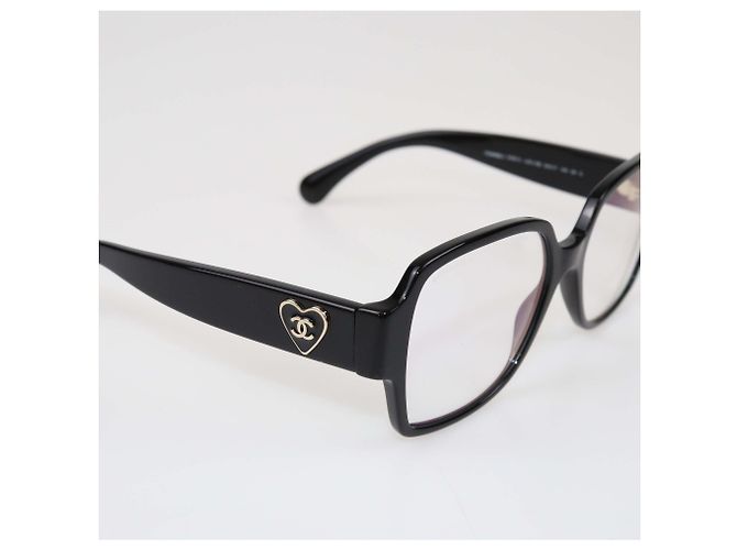 Occhiali da sole Chanel neri quadrati con luce blu Nero - vista 6