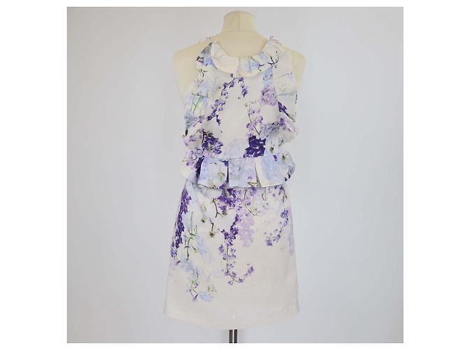 Abito mini in lino con bretelle e stampa floreale multicolore Zimmermann - vista 3
