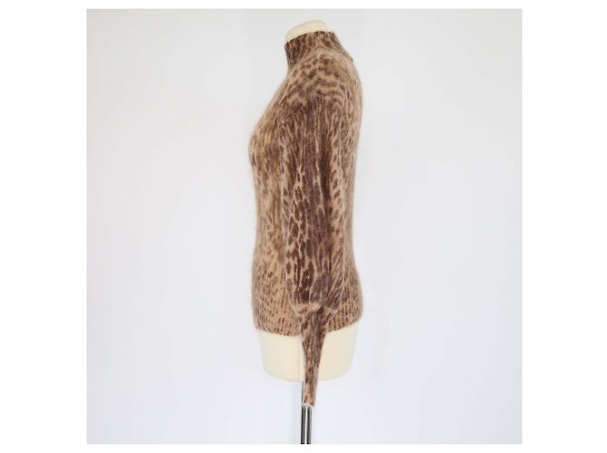 Maglione in mohair con stampa leopardata marrone Zimmermann Stampa leopardo - vista 2