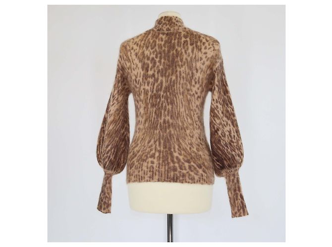 Maglione in mohair con stampa leopardata marrone Zimmermann Stampa leopardo - vista 3