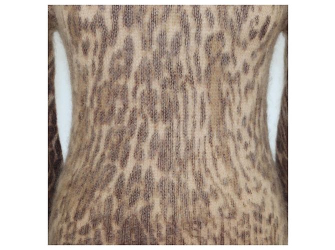 Maglione in mohair con stampa leopardata marrone Zimmermann Stampa leopardo - vista 4