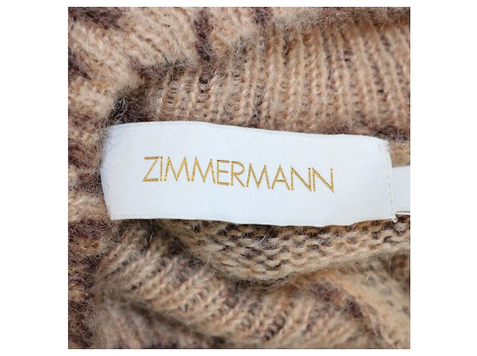 Maglione in mohair con stampa leopardata marrone Zimmermann Stampa leopardo - vista 5