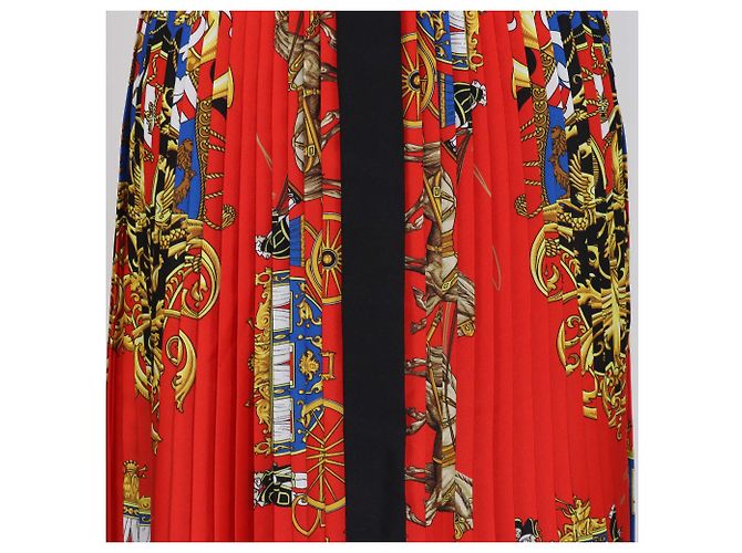 Gonna midi plissettata in seta stampata multicolore Burberry - vista 4