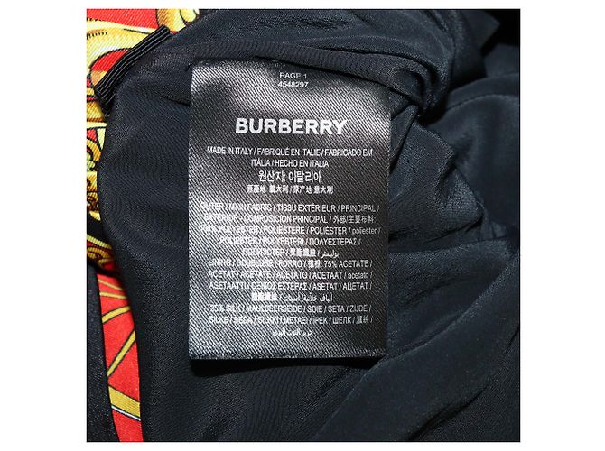 Gonna midi plissettata in seta stampata multicolore Burberry - vista 6