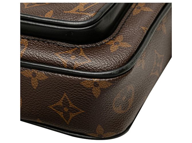 Borsa a Spalla Monogram Macassar Louis Vuitton Marrone Nero - vista 4
