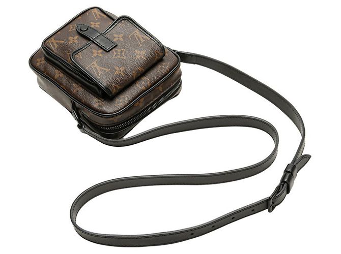 Borsa a Spalla Monogram Macassar Louis Vuitton Marrone Nero - vista 5