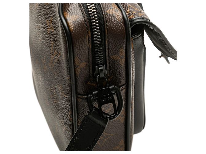 Borsa a Spalla Monogram Macassar Louis Vuitton Marrone Nero - vista 6