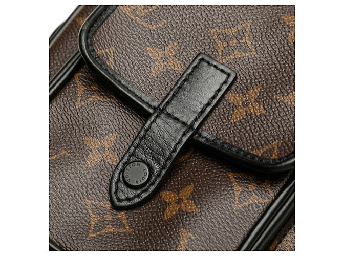 Borsa a Spalla Monogram Macassar Louis Vuitton Marrone Nero - vista 7