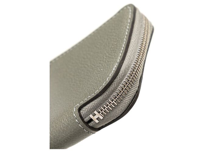 Monedero Azap Silkin de Hermès Castaño - vista 4