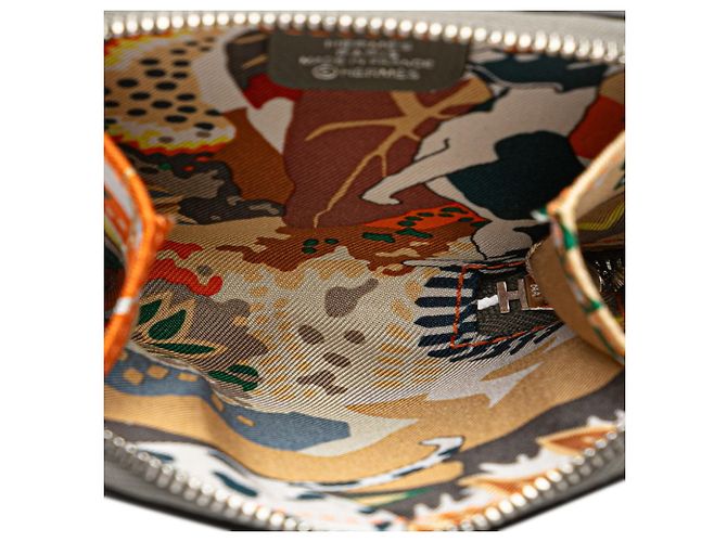 Monedero Azap Silkin de Hermès Castaño - vista 7