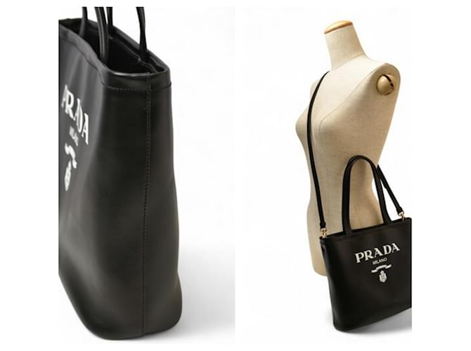 Prada 2-Wege Tote/Schultertasche Schwarz - Ansicht 3