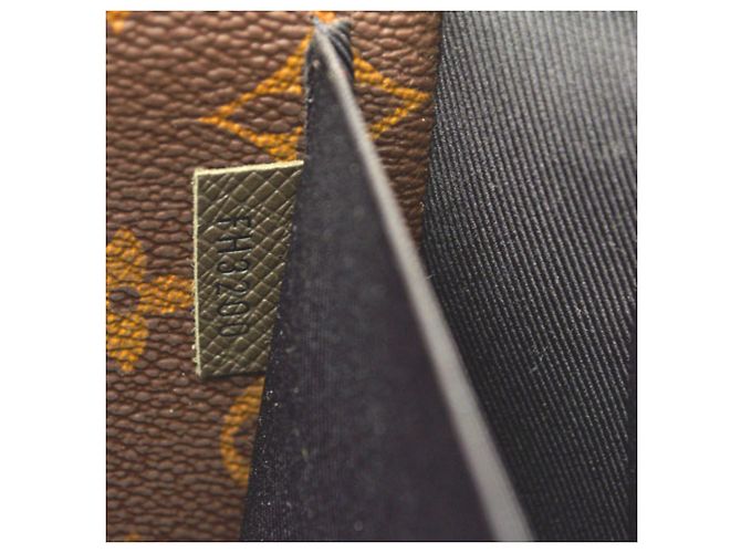 Pochette Steamer Monogram Taiga Louis Vuitton Marrone Cachi - vista 8