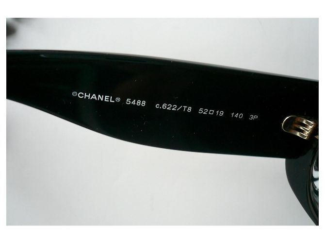 CHANEL Black Rectangular Sunglasses in Excellent Condition with Case and Box sold out - view 10